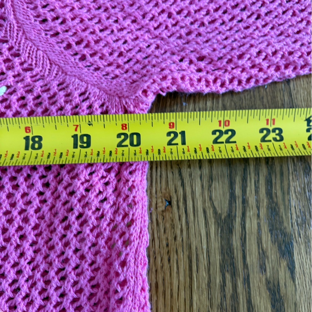 Sigrid Olsen Pink Floral Knit Sweater - Picture 7 of 14